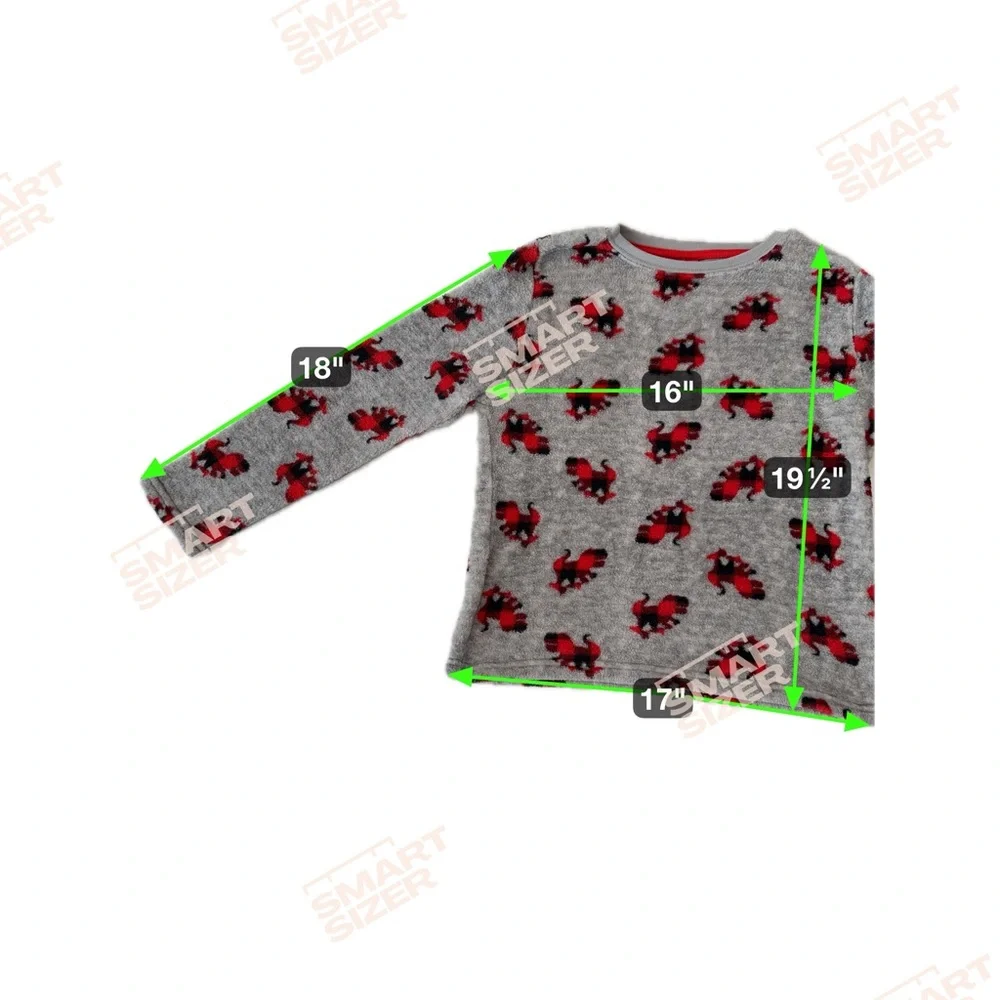 Pajamas Kids Size 8/10 Christmas Holiday Cozy Red Gingham Fairisle Warm Winter